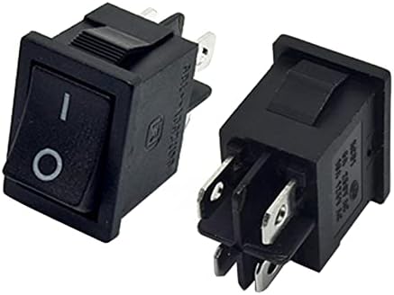 1 PCS 6A 250VAC KCD1-104 מתג נדנדה 4PIN ON OFF DPST 12V 220V מנורה אדומה מנורה שחורה תפס 15X21