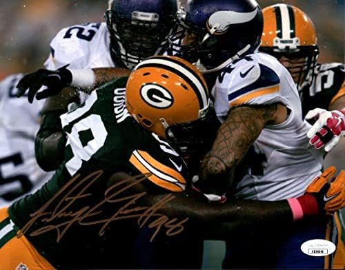 Letroy Guion חתום חתימה 8x10 Photo Packers לעומת Vikings JSA COA - תמונות NFL עם חתימה