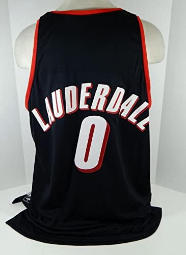 2001-02 Portland Trail Blazers Priest Lauderdale 0 משחק הונפק Black Jersey 911 - משחק NBA בשימוש
