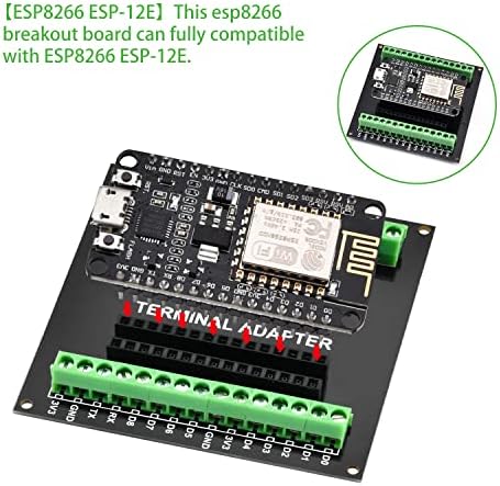 מועצת הפיתוח של 3-Pack ESP8266, AIDEEPEN ESP8266 Boardout Board GPIO 1 ל- 2 עבור ESP8266 ESP-12E NODEMCU