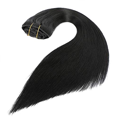 רמי קליפ בהארכת שיער טבעי שיער טבעי 7 יחידות 120 גרם לא להסתבך לא שפיכת רמי שיער טבעי כפול ערב