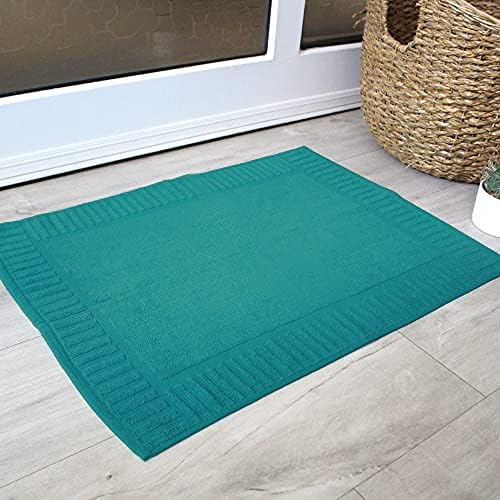 אמבטיה מחצלת כותנה מגבת שטיח לאמבטיה סט ירוק צבע 4 יחידות