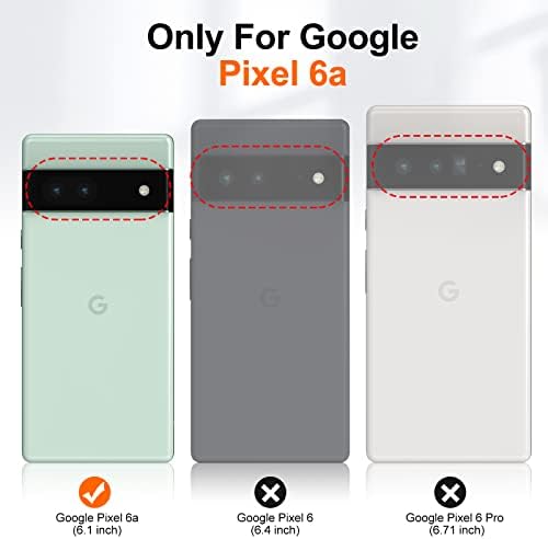 JAME למארז PIXEL 6A, מארז פגוש רך רזה עבור Pixel 6A, עם 2 מגני מסך זכוכית מחוסמים 2 חבילות למארז Google Pixel