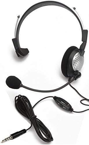 אנדראה תקשורת נ. ק. - 181 מ ' אוזניות ניידות מונאוריות על האוזן עם מיקרופון מבטל רעשים, פקדי עוצמת קול/השתקה
