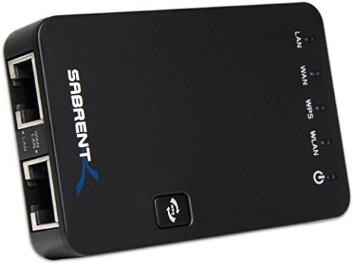 מאריך טווח Wi -Fi של Sabrent 300Mbps 2.4GHz 801.11n Multifunction Mini Router / Repeater / Point / Coffice / Client
