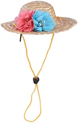 כובע קיץ בלאקו 3 יחידות פרח אקראי יומי למסיבה עם עיצוב חיית מחמד באביב צבע מתכוונן כובע כלב בעבודת