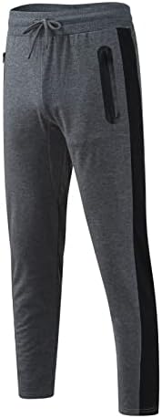 מכנסי מכנסי DBYLXMN רחוב מכנסי טרנינג לגברים כושר עם מכנסי ספורט רזים רזים מכנסיים מזדמנים של רוכסן ריצה
