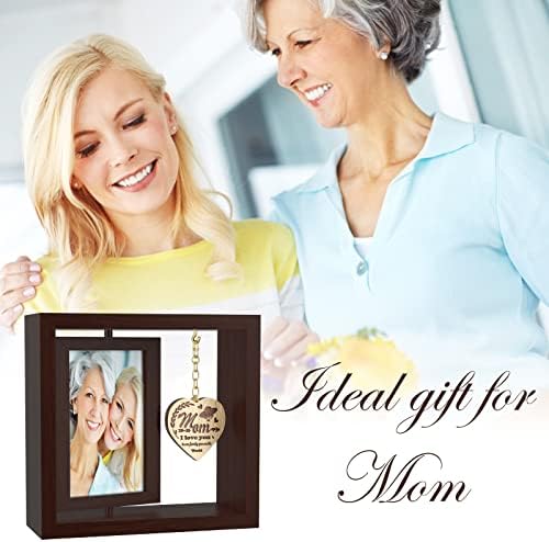 מתנות ליום האמהות מהבת, מסגרת תמונה של אמא 4x6 מסגרת מסתובבת תצוגה דו צדדית, מתנה מבת הבת הבת לאשת אמא
