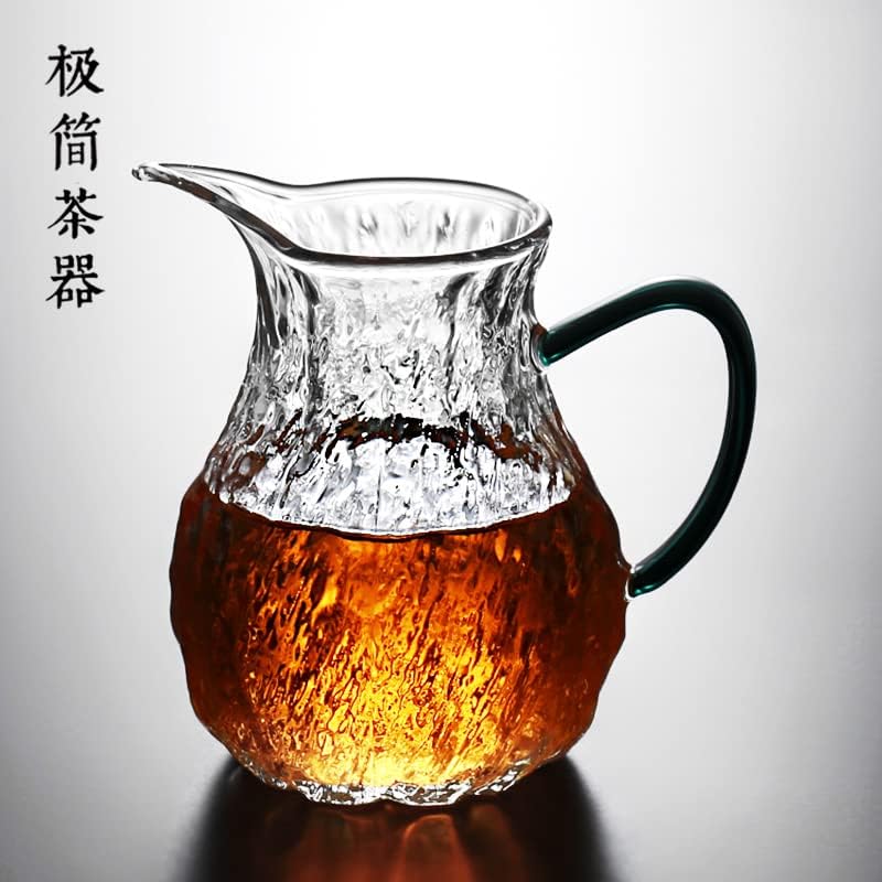 Yiylunneo פטיש דפוס צדק כוס צדק מזכוכית מעובה עמידה בחום עמיד בתה תה קונג פו סט תה אביזרים תה תה תה מחיצת בית גדול