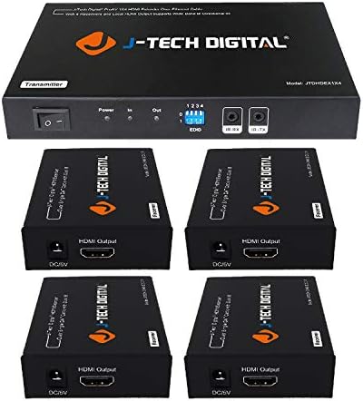 ג ' יי-טק דיגיטלי JTDHDEX1x8 ProAV איכות פרמיה 1X8 מאריך HDMI/HDMI מגבר/מפצל HDMI Over Ethernet Cable