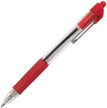 Staples 1686326 עטים נשלפים של נקודת כדורים בינונית נקודה בינונית דיו אדום תריסר