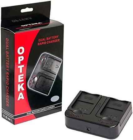 OPTEKA DBC-LPE10 AC/DC סוללה כפולה מטען מהיר עבור CANON LP-E10 סוללות עובדות עם Canon EOS Rebel T3 T5