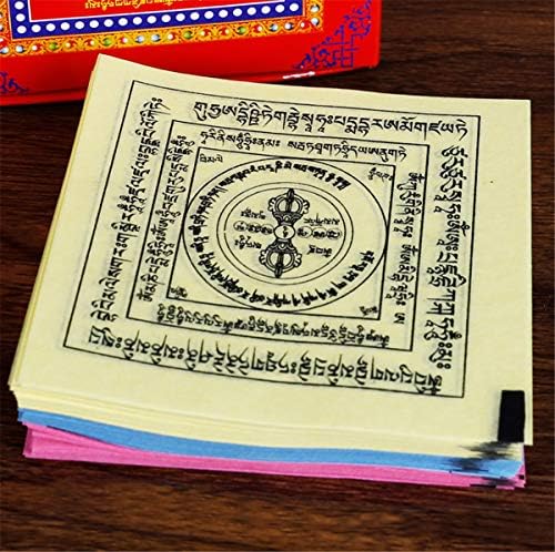 ZZOOI טיבטי בודהיזם מנטרה נייר גלגל נייר VAJRA PESTLE נייר גלגל בודהיסט בודהיסט לשחרור הנשמות מסבל