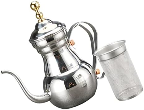 Upkoch Tea Kettle וינטג 'מתכת סיר תה טורקי סיר תה עם גוונו של גוונו