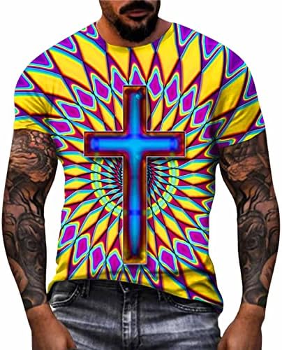 חייל ZDFER חולצות שרוול קצר לגברים, אמונה אמונה אמונה ישו ישו חוצה אימון הדפס אתלטיקה