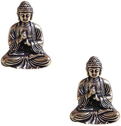 PADIAN 2 PCS מיני פסלי פליז Sakyamuni Buddha קישוטים