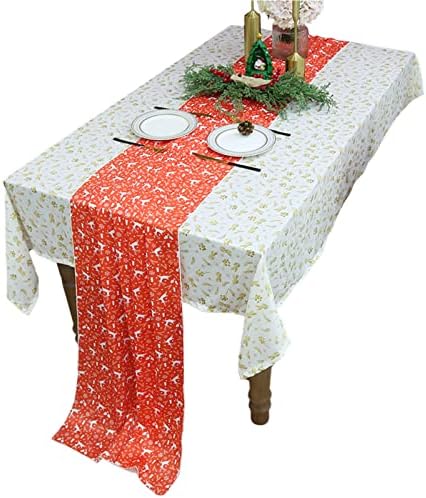 DEKIKA מעודן מתנות דקורטיביות לחג המולד, דגל שולחן חג המולד אדום חג המולד לחג חג המולד שולחן מטבח