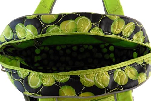 תיק טניס רפלקטיבי של Modamoo Womens, מעוצב בניו יורק, ירוק