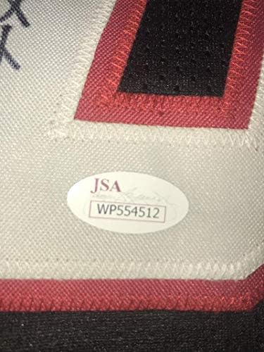 ג'יימס ג'ונסון חום 16 חתום חתימה חתומה על חתימה XL ג'רזי JSA מדבקה בלבד WP554512