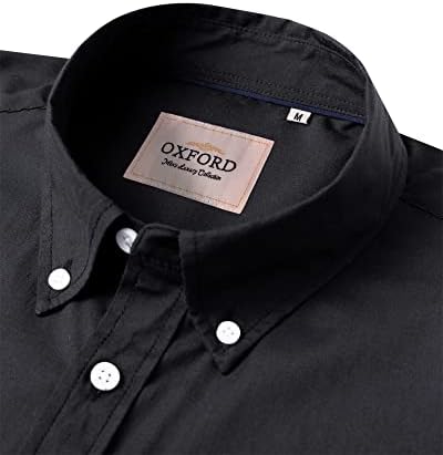 Alimens & Gentle Meal Shorle חולצה אוקספורד כפתור התאמה רגיל של חולצות צווארון עם כיס