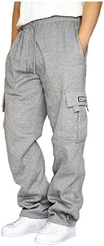 מכנסי טרנינג לגברים של Lcziwo כל יום מכנסי ספורט תחתונים פתוחים עם כיסים מכנסיים ספורטיביים מזדמנים מכנסיים