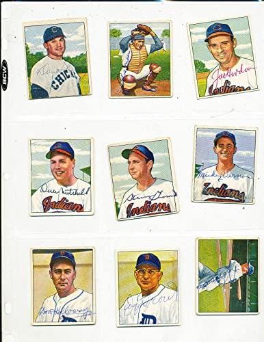 דייל מיטשל קליבלנד אינדיאנים 130 חתום בכרטיס Bowman משנת 1950 - כרטיסי טירון עם חתימות בייסבול