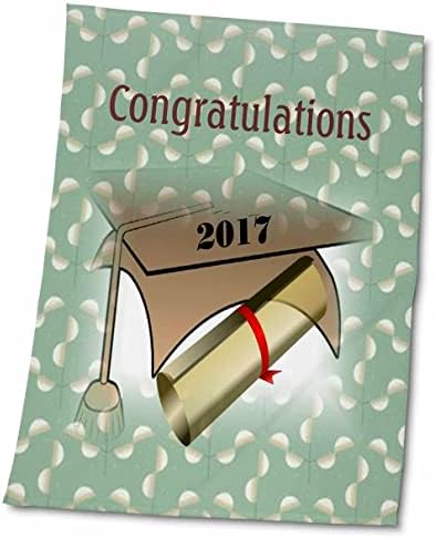 תמונת תצלום של מזל טוב 2017 תעודת זהב של כובע שיזוף על Mod Green - מגבות