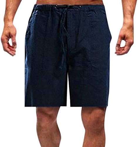 גברים של מכנסיים קצרים מזדמנים אימון כושר רגוע מכנסיים אצן בתוספת גודל לנשימה אלסטי מותניים ריצה
