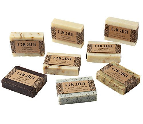 קקלה טבעי אורגני זית שמן סבון סט של 8 לגברים גברים של ונשים של סבון בר-עור וגוף מזין-אורגני מתנת רעיון-בעבודת