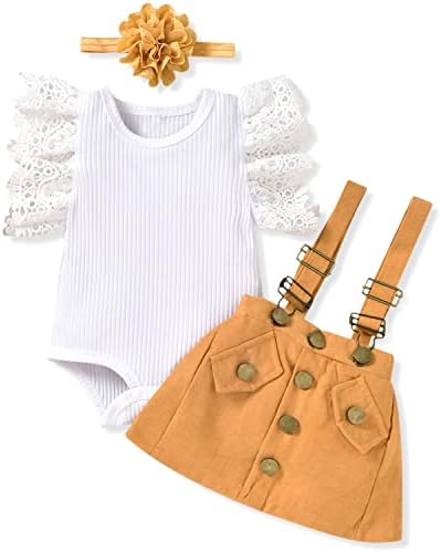 Unutiylo Baby Girl בגדי קיץ 0-18 חודשים תלבושות תלבושות שרוול קצר + חצאיות השתק