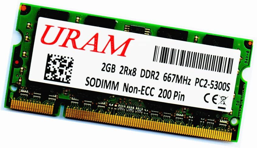 URAM 2GB DDR2 SDRAM 667MHz PC2-5300S SODIMMROM MICRON IC מודול RAM