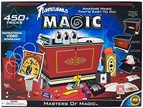 מאסטרי פנטסמה של סט קסמים - ערכת קסם מתנע לילדים ומבוגרים - למדו 450+ טריקים קסמים - בנים ובנות בגילאי 8 ומעלה,
