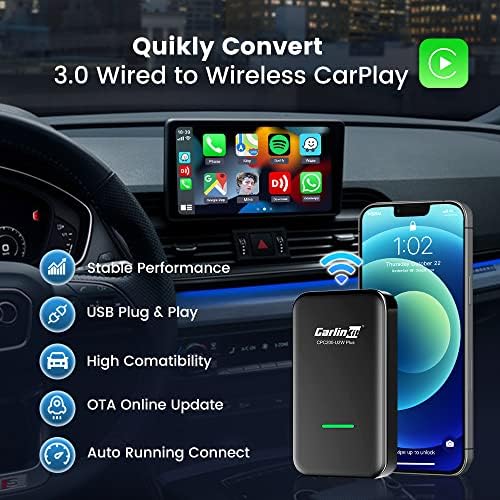 מתאם Carplay Wireless Carlinkit 3.0 Carplay Dongle Wireless, התואם לדגם מכוניות Carplay Carplay Factory
