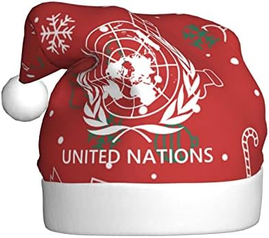 האומות המאוחדות סמל מצחיק מבוגרים קטיפה סנטה כובע חג המולד כובע לנשים & מגבר; גברים חג המולד חג כובע