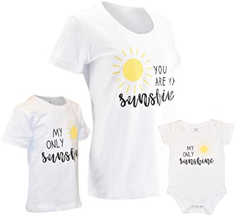אמא תינוקת ייחודית ואותי אני חולצות אתה השמש שלי