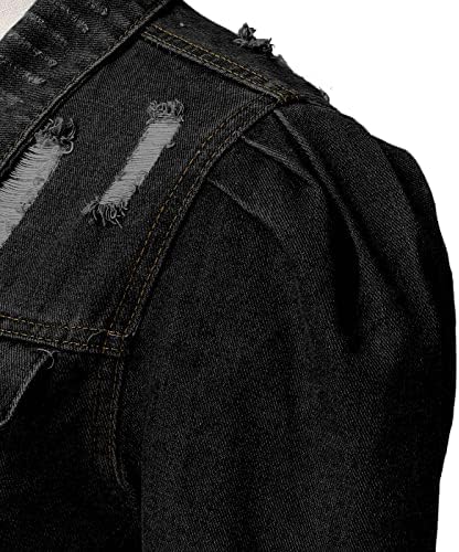 בגדי אופנה ז'אן ג'ין ז'אן ז'אן ז'קט ג'ינס משולב כפתור שטוף מעיל ג'ינס קצוץ מעיל פלוס גודל מעיל לנשים