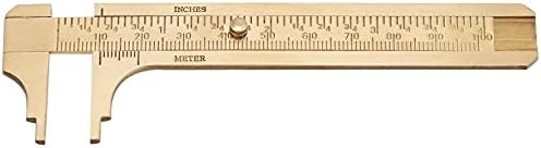 שימושי הזזה מד פליז ורניה קליפר שליט מדידת כלי כפול סולמות ממ / אינץ מיני פליז כיס שליט 80 ממ 100 ממ