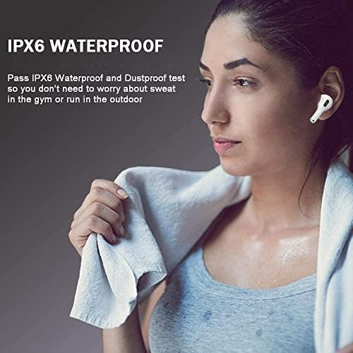 אוזניות אוזניות אלחוטיות, אוזניות אלחוטיות Bluetooth 5.3 עם מארז טעינה, אוזניות סטריאו אטומות למים IPX8,