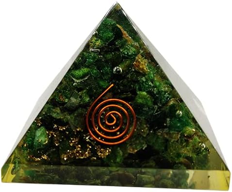 מדיטציה של Sharvgun Yoga ירקן אבן ירוקה אורגון פירמידה ריפוי קריסטל 65-75 ממ לשעבר LG