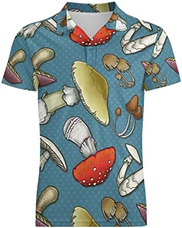 חולצת פולו של פטריית פטריות חמודה חולצת פולו של שרוול קצר