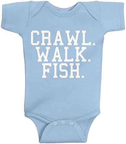 עיצובים דרומיים זחילה הליכה דגים חליפת גוף לתינוק רומפר - בגדי תינוק או ילדה מצחיקים לדייג עתידי