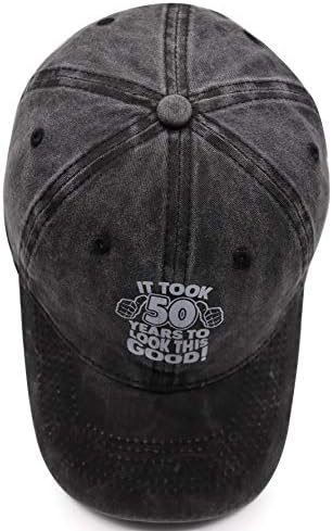 להתיז אחים מותאם אישית 50 יום הולדת מתנות בייסבול כובע, זה לקח 50 שנה כדי להיראות זה טוב רקמת כובע לנשים