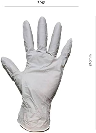 הגנת יד חד פעמית, תוצרת וייטנאם, טובה לעור רגיש, לבן, בינוני
