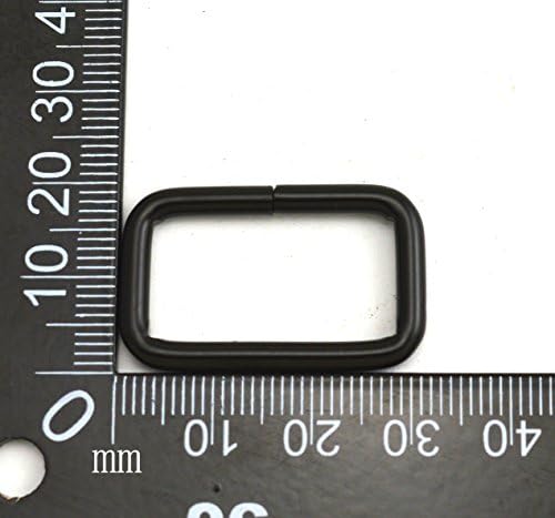 Wuuycoky 1 ”אורך פנימי טבעות מלבן שחור טבעת לולאה לא מרותכת לחגורות חגורות רצועה חבילת אבזם של 10