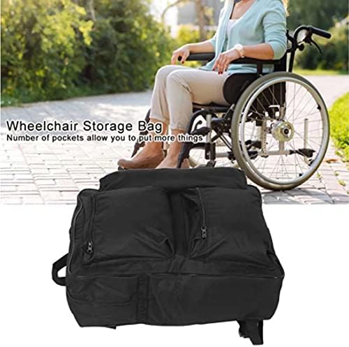 Syksol Guangming - תיק כסאות גלגלים לגב הכיסא, שקיות סל לגלגלים לנתק על גב כבד אטום למים אטומי גלגלים שקיות עם