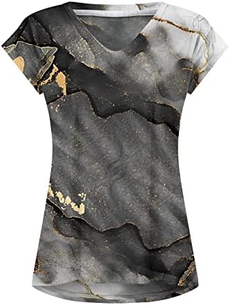 טוניקה גרפית של Xiaxogool טוניקה טוניקה ללבוש עם חותלות חולצות טי צווארון V צווארון V חולצות שרוול