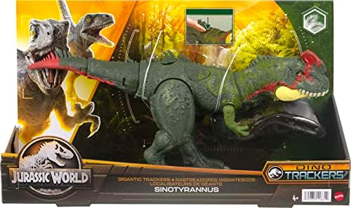 צעצועי עולם היורה דומיניון גשש ענק סינוטיראנוס דמות דינוזאור גדולה עם תנועת התקפה וציוד מעקב, מתנת צעצוע