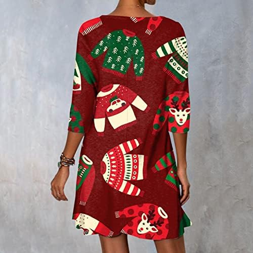 שמלות חג מולד לנשים פלוס גודל V צוואר V יין אדום שמלות זכוכית שמלות Bodycon קוקטייל ערב ללא גב