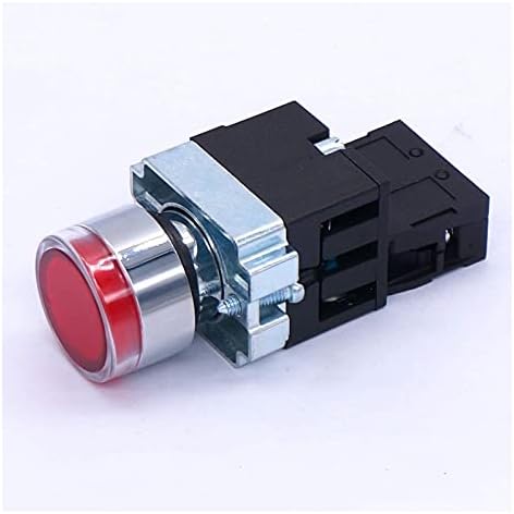 גוון 22 ממ 1 NC מתג לחצן LED אדום 440V 10A מתגי לחצן עם מתח תאורת LED 110V 110