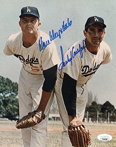 Sandy Koufax Don Drysdale חתום כפול חתום חתימה 8x10 Photo Dodgers JSA UU46189 - תמונות MLB עם חתימה
